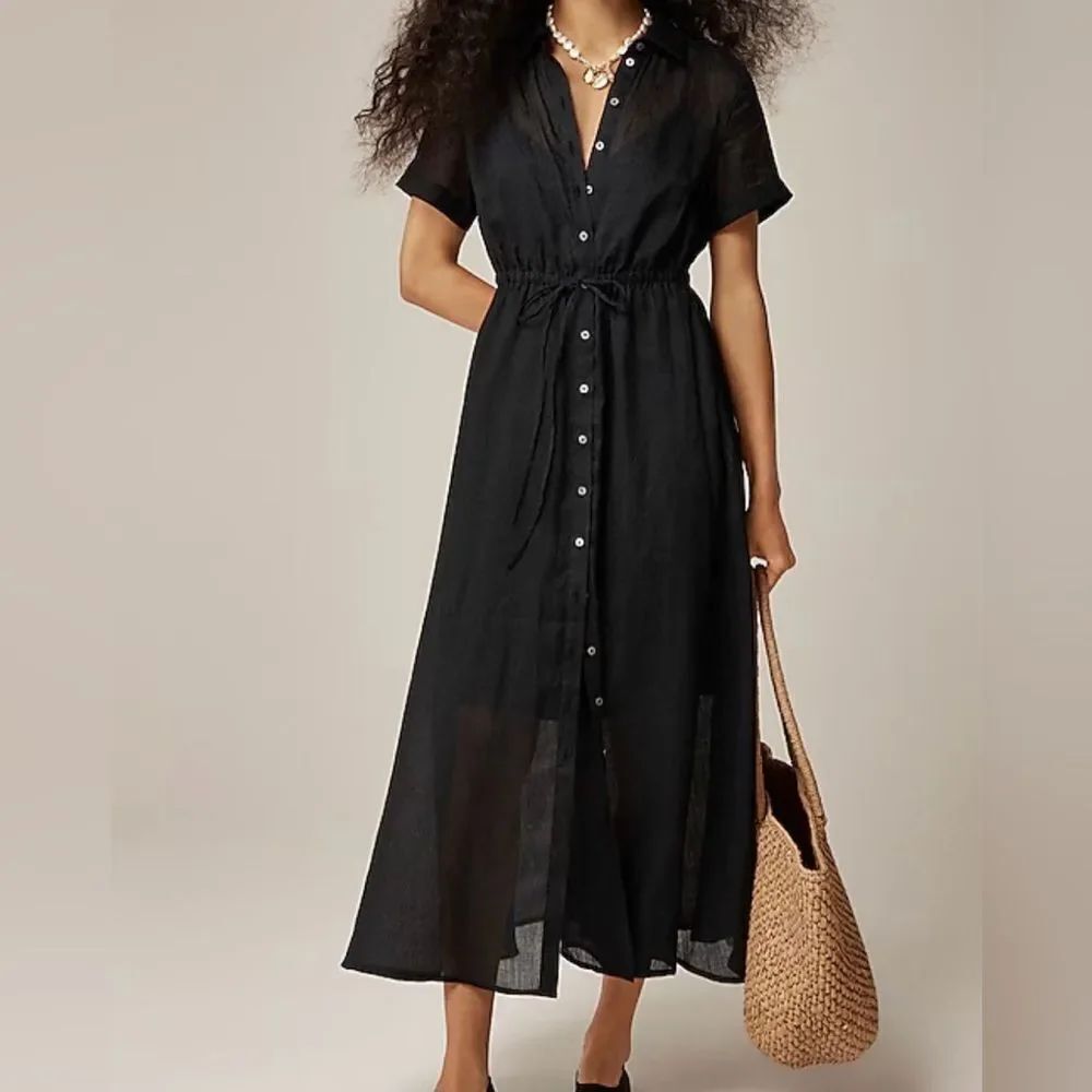 J.Crew Cerise Petite shirt-dress in ramie NWT Size P2